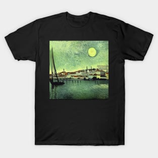 Lisbon cityscape in Van Gogh's style T-Shirt